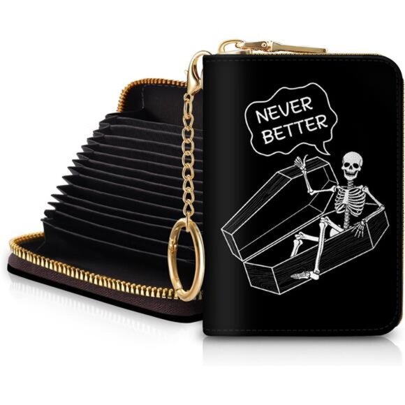 Credit Card Holder for Women Skeleton Never Better - Picture 1 of 6
